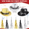 Geyoga 6 Pcs 2026 Happy New Year Party Hat Kit Include 3pcs LED Light up Sequin Hats and 3pcs Fringe Squawkers New Years Eve Party Supplies for 2026 Decorations Favors view 2