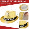 Geyoga 6 Pcs 2026 Happy New Year Party Hat Kit Include 3pcs LED Light up Sequin Hats and 3pcs Fringe Squawkers New Years Eve Party Supplies for 2026 Decorations Favors view 3
