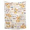 Aniruddha Custom Corgi Baby Name Blanket,Personalized Corgi Baby Blanket,Customized Name Blanket for Toddlers Kids Nursery,90"x120"-Family Size view 1
