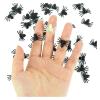ASDJKL Holiday Decoration 50pcs/Lot Halloween Spiders Decorations,Small Black Plastic Spiders,Fake Spider Prank Toys,Luminous Spider,Haunted House Decor Halloween Decorations(Luminous) view 2