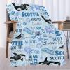Aniruddha Custom Oceans Baby Name Blanket,Personalized Oceans Baby Blanket,Custom Blankets with Name for Kids,Customized Blankets for Toddlers Kids Nursery,40"x50"-Throw Size view 2