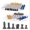 3 or 4 Player Chess Board Game Set,64 Pieces Colorful Chess,Chess Game for Team with a Leather Game Mat view 1