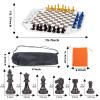 3 or 4 Player Chess Board Game Set,64 Pieces Colorful Chess,Chess Game for Team with a Leather Game Mat view 2