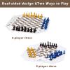 3 or 4 Player Chess Board Game Set,64 Pieces Colorful Chess,Chess Game for Team with a Leather Game Mat view 3