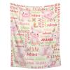 Aniruddha Custom Pig Baby Name Blanket,Personalized Pig Baby Blanket,Customized Name Blanket for Toddlers Kids Nursery,30"x40"-Toddler Size view 1