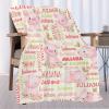 Aniruddha Custom Pig Baby Name Blanket,Personalized Pig Baby Blanket,Customized Name Blanket for Toddlers Kids Nursery,30"x40"-Toddler Size view 2