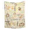 Aniruddha Custom Lion Baby Name Blanket,Personalized Lion Baby Blanket,Custom Blankets with Name for Kids,Customized Blankets for Toddlers Kids Nursery,90"x120"-Family Size view 1