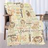 Aniruddha Custom Lion Baby Name Blanket,Personalized Lion Baby Blanket,Custom Blankets with Name for Kids,Customized Blankets for Toddlers Kids Nursery,90"x120"-Family Size view 2