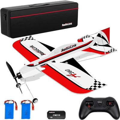 Radiolink A560 Ready to Fly (RTF) 3D RC Airplane 580mm with Byme-A Gyro FC, 6 Flight Modes, Brushless Motor 15A ESC Plane, T8S Transmitter & R8XM Voltage Telemetry RX for Beginner or Experienced