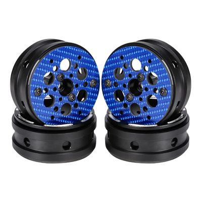 1.9 Inch Carbon Fiber Delrin Wheels Rim for 1/10 RC Rig Crawler LCG Comp Builds SCX10 Capra TRX4 TGH Dlux Gspeed V4 UGRC Chassis (4PCS B Blue)