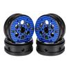 1.9 Inch Carbon Fiber Delrin Wheels Rim for 1/10 RC Rig Crawler LCG Comp Builds SCX10 Capra TRX4 TGH Dlux Gspeed V4 UGRC Chassis (4PCS B Blue) view 1