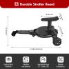 Universal Stroller Board with Detachable Seat, Sit and Stand Stroller Attachment for Toddler to Ride Suitable for Most Brands of Strollers, Holds Children Up to 55lbs view 2