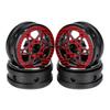 1.9 Inch Carbon Fiber Delrin Wheels Rim for 1/10 RC Rig Crawler LCG Comp Builds SCX10 Capra TRX4 TGH Dlux Gspeed V4 UGRC Chassis (4PCS A Red) view 1