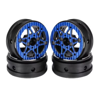 1.9 Inch Carbon Fiber Delrin Wheels Rim for 1/10 RC Rig Crawler LCG Comp Builds SCX10 Capra TRX4 TGH Dlux Gspeed V4 UGRC Chassis (4PCS A Blue)