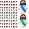 AKFAHOIF 100PCS Little Jesus Figures, Mini Jesus Figurines in Bulk, Multicolor Tiny Jesus Figures, Miniature Figurines to Hide and Seek Religious Gifts for Easter Egg Stuffers view 1