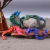 3D Printed Dragon 8.7'', 4PCS Flexible Articulated Crystal Dragon Fidget Toy, 3D Printer Animal Decor (4-Piece Set-B) view 4