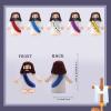 AKFAHOIF 60PCS Little Jesus Figures, Mini Jesus Figurines in Bulk, Multicolor Tiny Jesus Figures, Miniature Figurines to Hide and Seek Religious Gifts for Easter Egg Stuffers view 2
