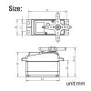 Servo RC 1/5 Servo Waterproof High Torque Servo 60Kg 80Kg 150Kg 8.4V Metal Gear Digital Servo(150KG 180) view 4
