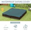 Children's Sandbox, Square Sandbox, 4 Semicircular Seat Plates, Oxford Cloth Cover, Polished Smooth Surface, Made of High-Density Polyethylene, Suitable for Children Aged 3-12, Chocolate Brown view 3