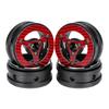 1.9 Inch Carbon Fiber Delrin Wheels Rim for 1/10 RC Rig Crawler LCG Comp Builds SCX10 Capra TRX4 TGH Dlux Gspeed V4 UGRC Chassis (4PCS D Red) view 1