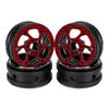 1.9 Inch Carbon Fiber Delrin Wheels Rim for 1/10 RC Rig Crawler LCG Comp Builds SCX10 Capra TRX4 TGH Dlux Gspeed V4 UGRC Chassis (4PCS C Red) view 1