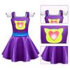 YODISON Superheros Fans' Dress With Lace On The Shoulders Match Accessories Fit Halloween Birthday Party Outfits(140cm/7-8T) Purple view 3