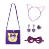 YODISON Superheros Fans' Dress With Lace On The Shoulders Match Accessories Fit Halloween Birthday Party Outfits(140cm/7-8T) Purple view 4