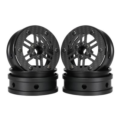 2.2 Inch Carbon Fiber RC Wheel Rims for 1/8 1/10 Rock Crawler LCG Cheater Rigs GSPEED V3 TGH Capra SCX10 Pro Element Enduro TRX4 (4PCS E)