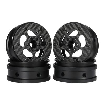 2.2 Inch Carbon Fiber RC Wheel Rims for 1/8 1/10 Rock Crawler LCG Cheater Rigs GSPEED V3 TGH Capra SCX10 Pro Element Enduro TRX4 (4PCS C)