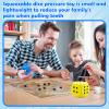 Zomiboo 2 Pcs 3.93'' Large Foam Dice for Classroom Jumbo 6 Sided Giant Dice Casino Party Decoration Squeeze Anxiety Stress Relieve Toy Gifts for Valentine's Day Adults Kids Board Game, Blue Yellow view 3