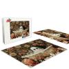 1000 Adult Puzzles, Black Cat and Flower Bathtub, Little Ghost Provides Stunning Halloween Colors for Puzzle Enthusiasts view 3