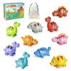 52 PCS Dinosaur Alphabet Learning Toys for Toddlers Kids 3-5, 10 Different Dinosaur Figures, Double Sided ABC Matching Game, Preschool Activities Montessori Fine Motor Toys for Toddlers Kids view 1