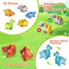 52 PCS Dinosaur Alphabet Learning Toys for Toddlers Kids 3-5, 10 Different Dinosaur Figures, Double Sided ABC Matching Game, Preschool Activities Montessori Fine Motor Toys for Toddlers Kids view 4