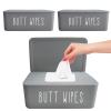 3 Pack Flushable Baby Wipe Holder Aesthetic 7.28" L * 4.80" W * 2.75" Butt Wipes Dispenser Container for Guest Bathroom Decor view 1