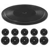 LOGOFUN 12 Pcs Dollhouse Vinyl Record Miniature Vinyl Record Models Mini Vinyl Record Props for Dollhouse Scene Decorations - Black view 1
