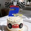 Sleyberoy Checkered Flag Racing Car Cake Topper, Karting Cake DecorSports Racing Theme Birthday/anniversary Decor (2th) view 3