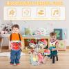 deAO Kids Drum Set for Toddlers Upgraded Jazz Drum Set with 5 High Drums & Lights, Vibrating-Controlled, Musical Instruments Toys for Toddlers 3-5 Birthday (Red) view 2