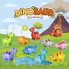 20 PCS Dinosaur Number Learning Toys for Toddlers Kids 3-5, 10 Different Dinosaur Figures, Double Sided Number Matching Game, Preschool Activities Montessori Fine Motor Toys for Toddlers Kids view 2