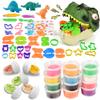 Dough Play Sets for Kids 2-4, Dinosaur Noodle Maker Toy, Toddler Play Clay Kit with Dinosaur Modle Eggs, Arts and Crafts Tools Gift for 3 4 5 6 7 8 Year Old Girls Boys (Dinosaur Head) view 1
