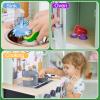 Wooden Play Kitchen for Toddlers 1-3, Kids Children Pretend Toy Kitchen Playset, Toys Kitchen with Realistic 24 Pieces Toy Accessory, Cutting Play Food Toys Gifts for Ages 3-8 Girls Boys view 2