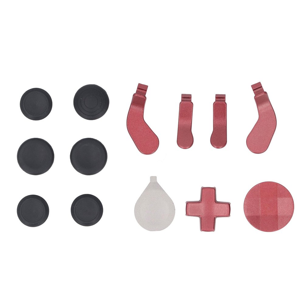13 in 1 for Elite Series 2 Controller Accessories Replacement Pack, 6 Thumbsticks, 4 Paddles, 2 Directional Keys, 1 Adjuster for Elite Controller Series 2 Accessory Parts (Red)