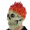 Amonkky Flaming Skull Mask Halloween Role Playing Latex Mask Halloween Masquerade Costume props. view 2