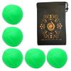5 x Pro 115g Cascade Neon Classic Thud Juggling Balls & Bag - Set of 5 Juggling Balls (Green) view 1
