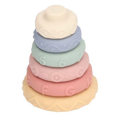 Keenso Stacking Ring Baby Stacking Toy Stacker Ring Early Educational Tower for Children Over 6 Months Toddlers