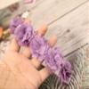 Rannyrena Cute Lace Flower Baby Girls Headband Elastic Floral Head Wrap Baby BirthdayTurban Hairband for Newborn Infant Toddler Kids (Purple A, Adjustable) view 4
