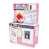 Lil' Jumbl Kids Pink Small Kitchen Set, Pretend Wooden Play Kitchen, Includes Range Hood, Microwave, Stove Top, Oven That Make Realistic Sound & Light, Pots, Pan, Cutting Board & Utensils Included view 1