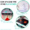 Lil' Jumbl Kids Pink Small Kitchen Set, Pretend Wooden Play Kitchen, Includes Range Hood, Microwave, Stove Top, Oven That Make Realistic Sound & Light, Pots, Pan, Cutting Board & Utensils Included view 2