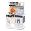 Lil' Jumbl Kids White Small Kitchen Set, Pretend Wooden Play Kitchen, Includes Range Hood, Microwave, Stove Top, Oven That Make Realistic Sound & Light, Pots, Pan, Cutting Board & Utensils Included, view 1