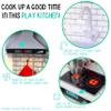 Lil' Jumbl Kids White Small Kitchen Set, Pretend Wooden Play Kitchen, Includes Range Hood, Microwave, Stove Top, Oven That Make Realistic Sound & Light, Pots, Pan, Cutting Board & Utensils Included, view 2