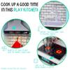 Lil' Jumbl Kids Blue Small Kitchen Set, Pretend Wooden Play Kitchen, Includes Range Hood, Microwave, Stove Top, Oven That Make Realistic Sound & Light, Pots, Pan, Cutting Board & Utensils Included, view 2